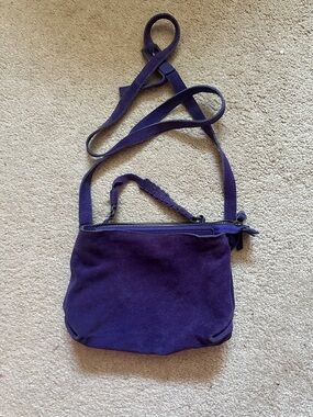 Free People Deep Purple Suede Crossbody Bag
